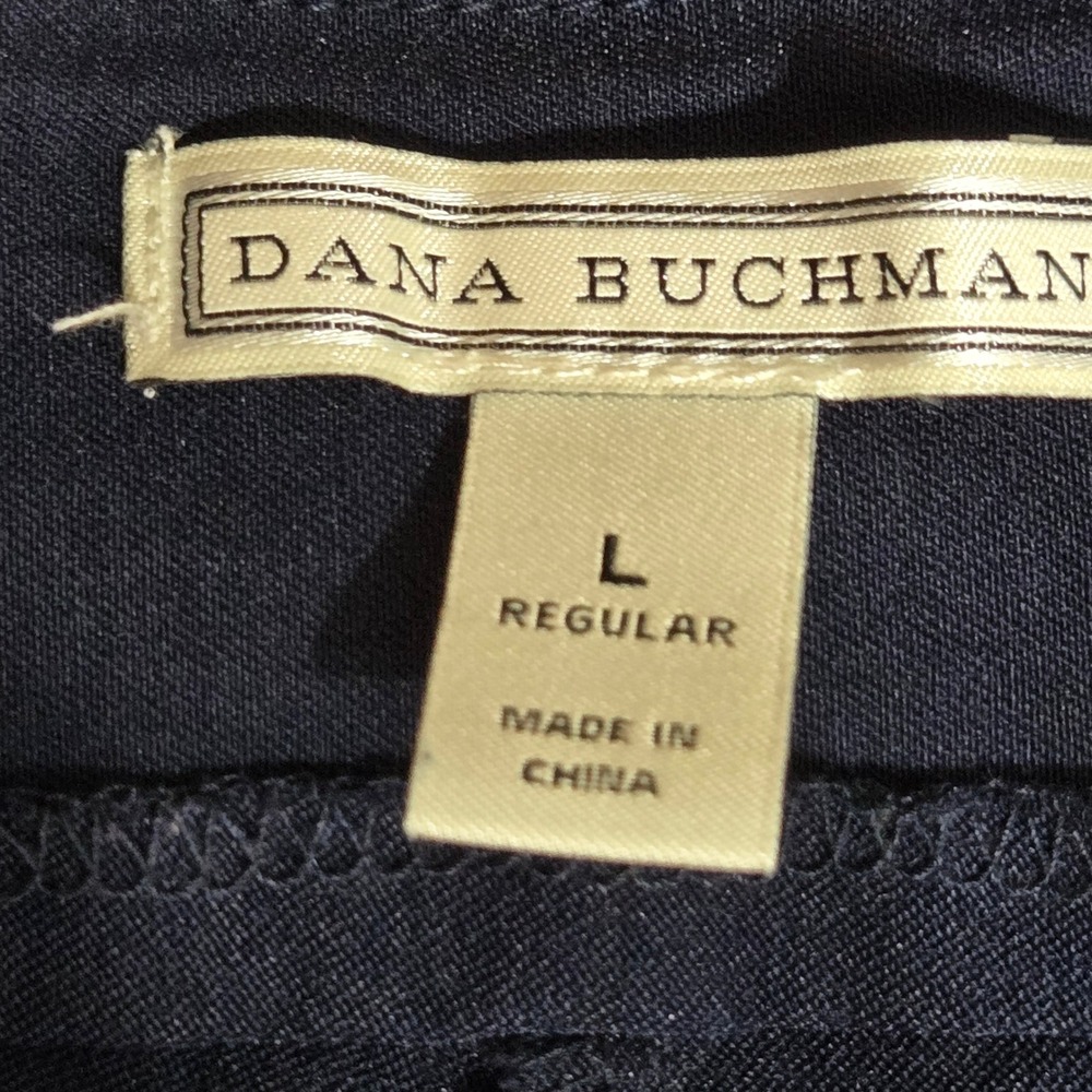 Dana Buchman Navy Blue Pull On Bermuda Shorts Stretch Size L Regular - Picture 8 of 11